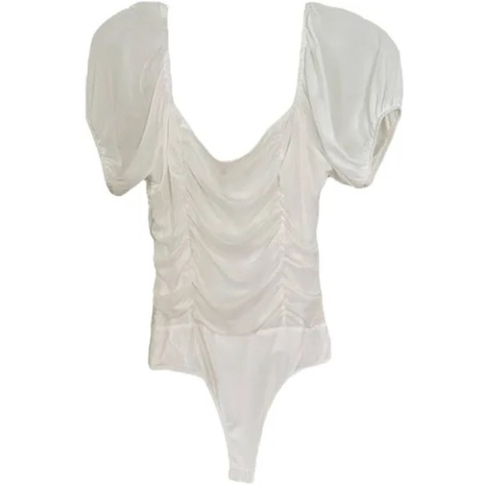 Altar’d State Smocked Mesh Bodysuit Medium